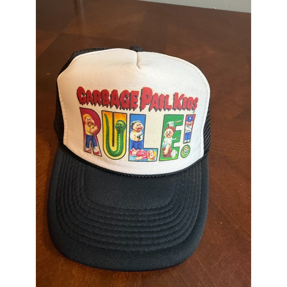Vintage Garbage Pail Kids Trucker Hat Mesh Cap RULE 80s Retro‎ Snapback